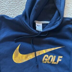 Nike Navy Hoodie with Gold Swoosh